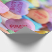 Valentijnsdag Snoep Harten Cadeaupapier (Hoek)