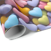 Valentijnsdag Snoep Harten Cadeaupapier (Rol Hoek)