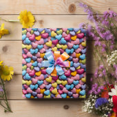 Valentijnsdag Snoep Harten Cadeaupapier