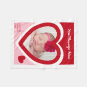 Valentijnsdag Snoep Harten doos Aangepaste foto Fleece Deken (Voorkant (Horizontaal))