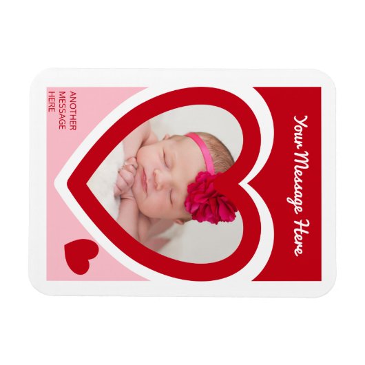 Valentijnsdag Snoep Harten doos Aangepaste foto Magneet (Horizontaal)