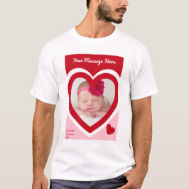 Valentijnsdag Snoep Harten doos Aangepaste foto T-shirt