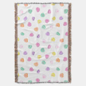 Valentijnsdag Snoep Harten Patroon Ronde Pijl Deken (Voorkant Verticaal)