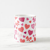 Valentijnsdag Snoep Harten Roze ribbons Bows Koffiemok (Center)