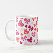 Valentijnsdag Snoep Harten Roze ribbons Bows Koffiemok (Links)
