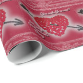 Valentijnsdag Snoep Heart Greeting Cadeaupapier (Rol Hoek)