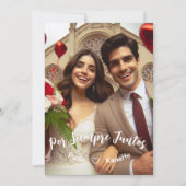 Valentijnsdag Snoep Hearts Aangepaste foto Spaans Feestdagenkaart (Voorkant)