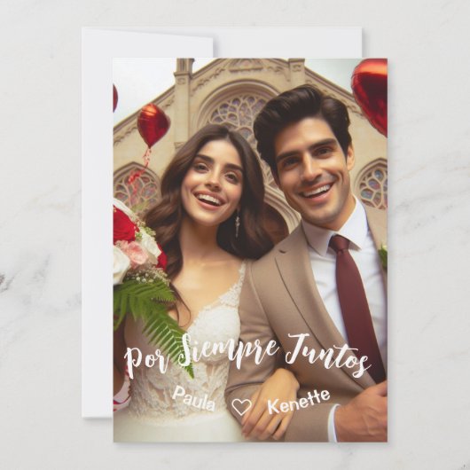 Valentijnsdag Snoep Hearts Aangepaste foto Spaans Feestdagenkaart (Voorkant)