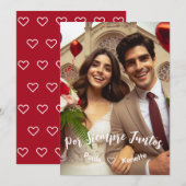 Valentijnsdag Snoep Hearts Aangepaste foto Spaans Feestdagenkaart (Voorkant / Achterkant)