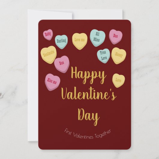 Valentijnsdag | Snoep Hearts Gay Couple Fun Foto Feestdagenkaart (Voorkant)