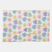 Valentijnsdag Snoep Hearts Kitchen Towel Theedoek (Horizontaal)