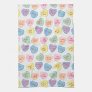 Valentijnsdag Snoep Hearts Kitchen Towel Theedoek