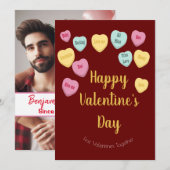 Valentijnsdag | Snoep Hearts LGBT Fun Foto Feestdagenkaart (Voorkant / Achterkant)