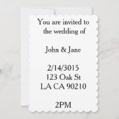 Valentijnsdag snoep huwelijksuitnodiging kaart (Achterkant)