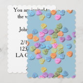 Valentijnsdag snoep huwelijksuitnodiging kaart (Voorkant / Achterkant)