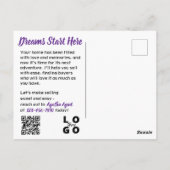 Valentijnsdag Snoep Realty Home Verkoper Marketing Briefkaart (Achterkant)