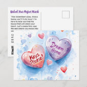 Valentijnsdag Snoep Realty Homebuyer Marketing Briefkaart (Voorkant / Achterkant)