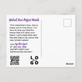 Valentijnsdag Snoep Realty Homebuyer Marketing Briefkaart (Achterkant)