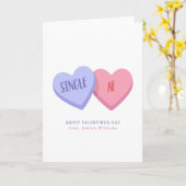Valentijnsdag Snoep Single AF Kaart (Gele Bloem)