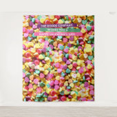 Valentijnsdag Snoephartjes | Fotobehang Wandkleed (Voorkant)