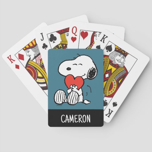 Valentijnsdag | Snoopy Heart Knuffel Speelkaarten (Achterkant)
