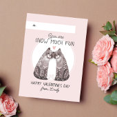 Valentijnsdag Snow Leopards Classroom Kaart Pack Contactkaartje