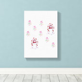 Valentijnsdag Snowman met verrekend Canvas (Insitu (Houten vloer))