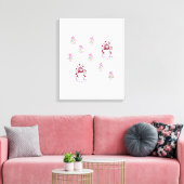 Valentijnsdag Snowman met verrekend Canvas Afdruk (Insitu (Woonkamer))