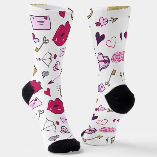 Valentijnsdag Sokken (Gebogen)