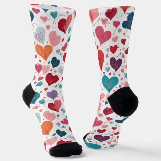 Valentijnsdag Sokken (Gebogen)