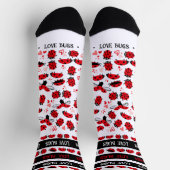 Valentijnsdag sokken. Crazy leuke liefdesbugs Sokken (Top)