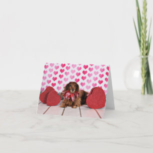 Valentijnsdag - Sophie - Dachshund Feestdagen Kaart
