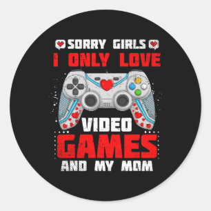 Valentijnsdag Sorry Meisjes Ik Hou Alleen Van Vide Ronde Sticker
