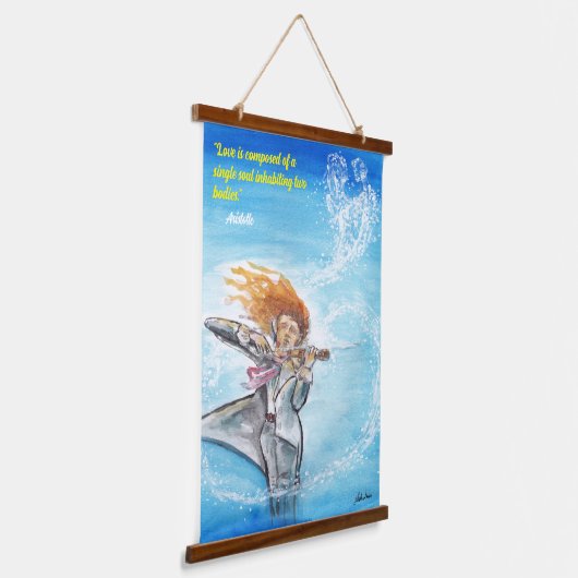 Valentijnsdag Souls Mooie quote Hangend Wandkleed (Gebogen)