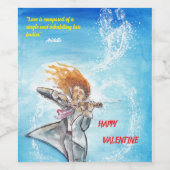 Valentijnsdag Souls Mooie quote Wijn Etiket (Enkel label)