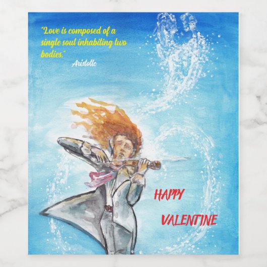 Valentijnsdag Souls Mooie quote Wijn Etiket (Enkel label)