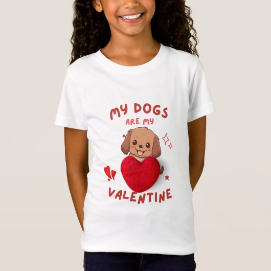 Valentijnsdag speciaal cadeau voor hondenliefhebbe t-shirt (Voorkant)