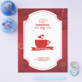 Valentijnsdag Special Menu Kaart (Enkel)