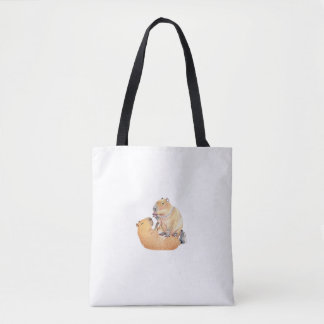 Valentijnsdag speciale capibara-editie tote bag
