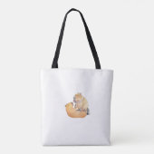 Valentijnsdag speciale capibara-editie tote bag (Achterkant)