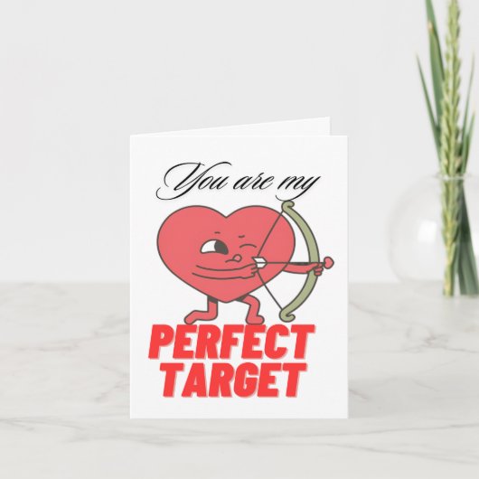 Valentijnsdag Speciale Hart Met Pijl Ontwerp  Feestdagen Kaart (Voorkant)