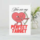 Valentijnsdag Speciale Hart Met Pijl Ontwerp  Feestdagenkaart (Staand voorkant)