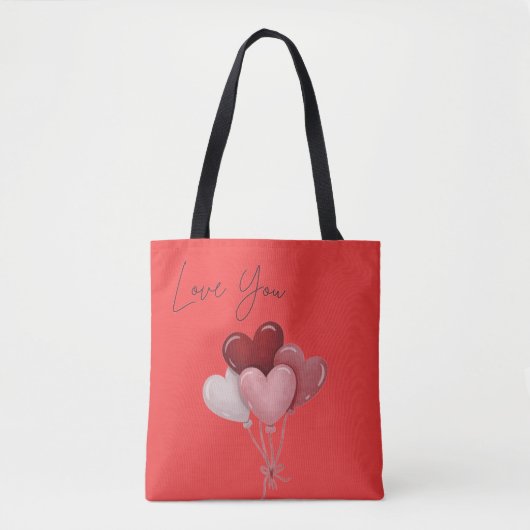 Valentijnsdag speciale hartentote tote bag (Voorkant)