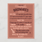 Valentijnsdag Speciale zelfgemaakte brownie recept Briefkaart (Voorkant)