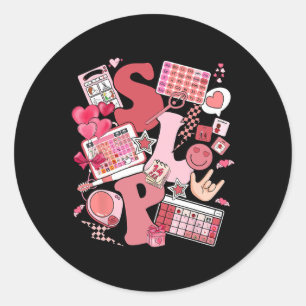 Valentijnsdag Speech Therapy Slpa SlpV Ronde Sticker