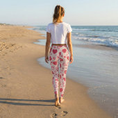 Valentijnsdag Speelse Roze Harten Patroon Leggings