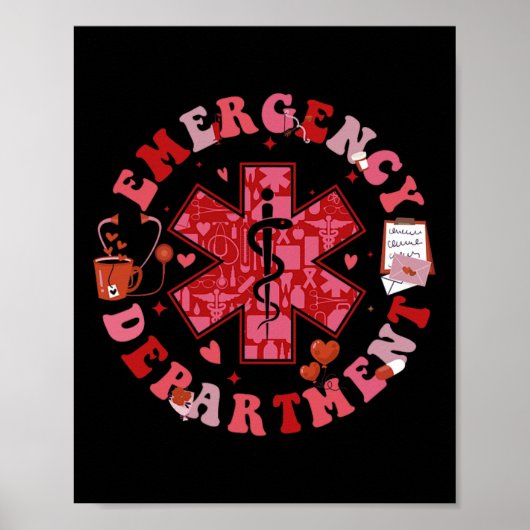 Valentijnsdag Spoedeisende Hulp Verpleegster Ed Poster (Voorkant)