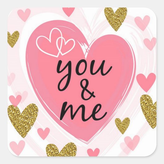 Valentijnsdag Square Sticker (Voorkant)