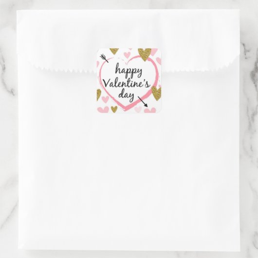 Valentijnsdag Square Sticker (Tas)