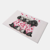 Valentijnsdag Standaard Poedel Honden Deurmat (Schuin)